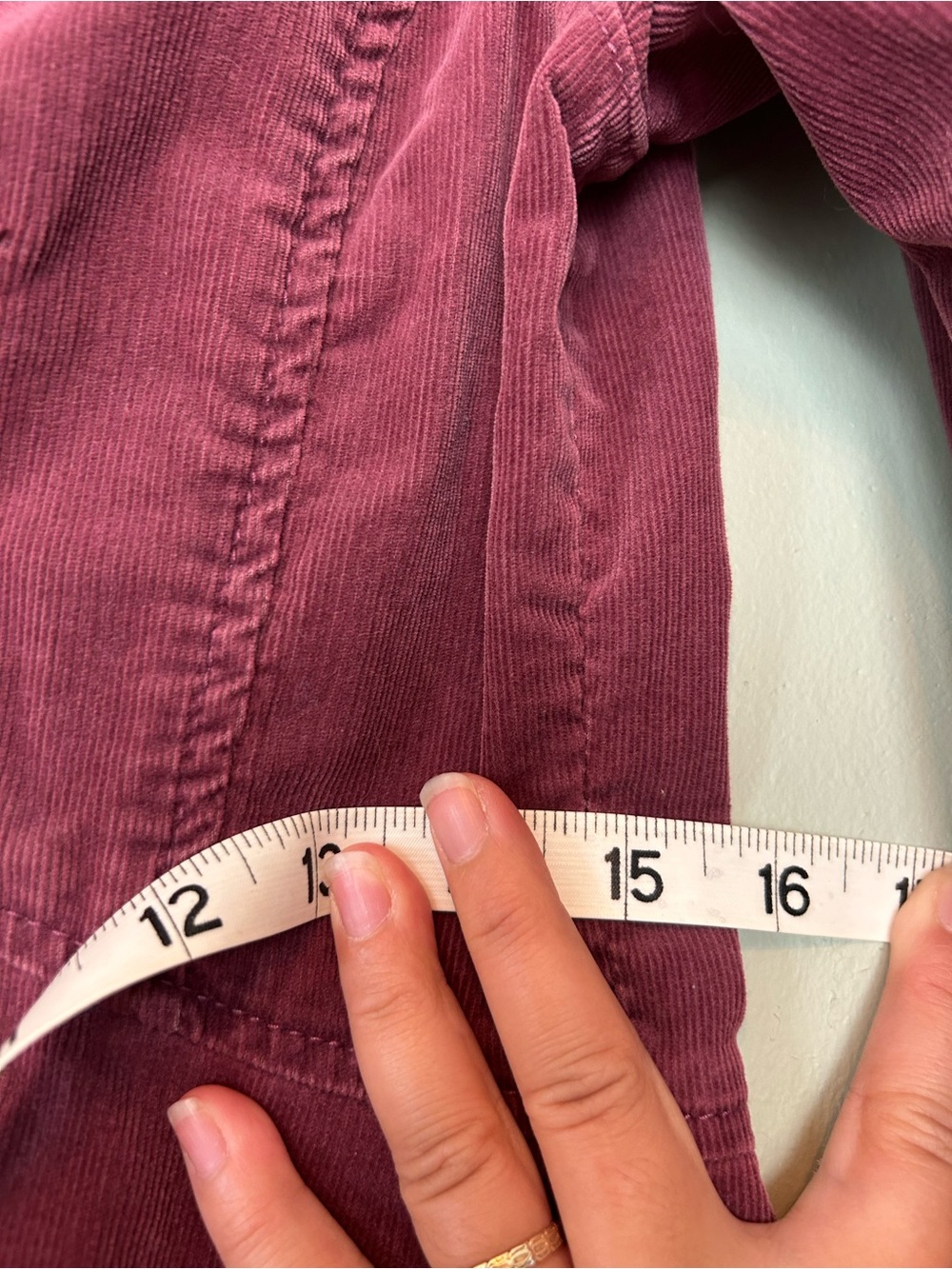 Berry Frayed Edge Corduroy Blazer - Picture 6 of 7